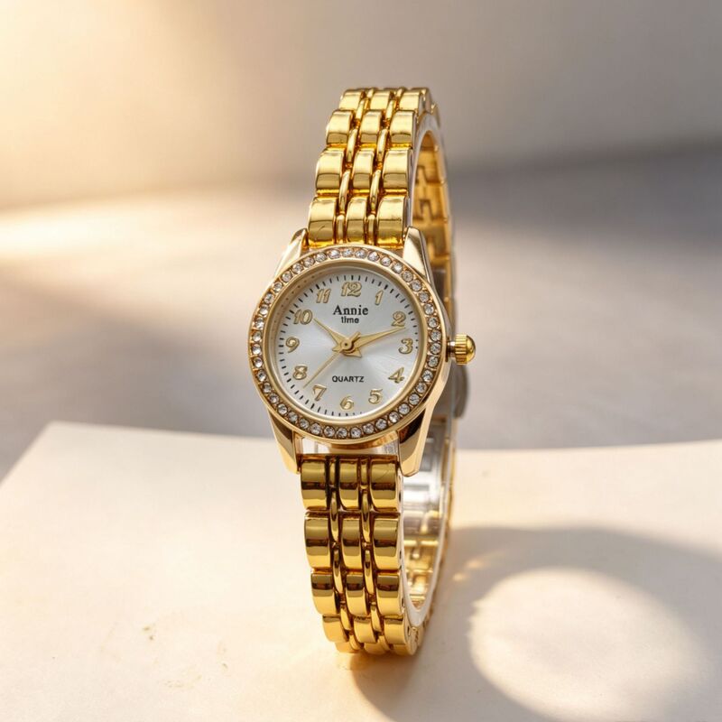 Classic women's watch with diamonds, fashionable and trendy, small dial, compact butterfly clasp, popular watch for cross-border foreign trade wholesale
