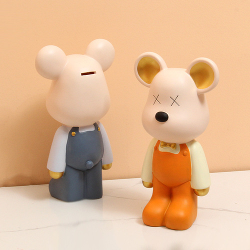 Internet celebrity violent bear piggy bank  new style saveable and removable children's boys and girls large piggy bank ornaments
