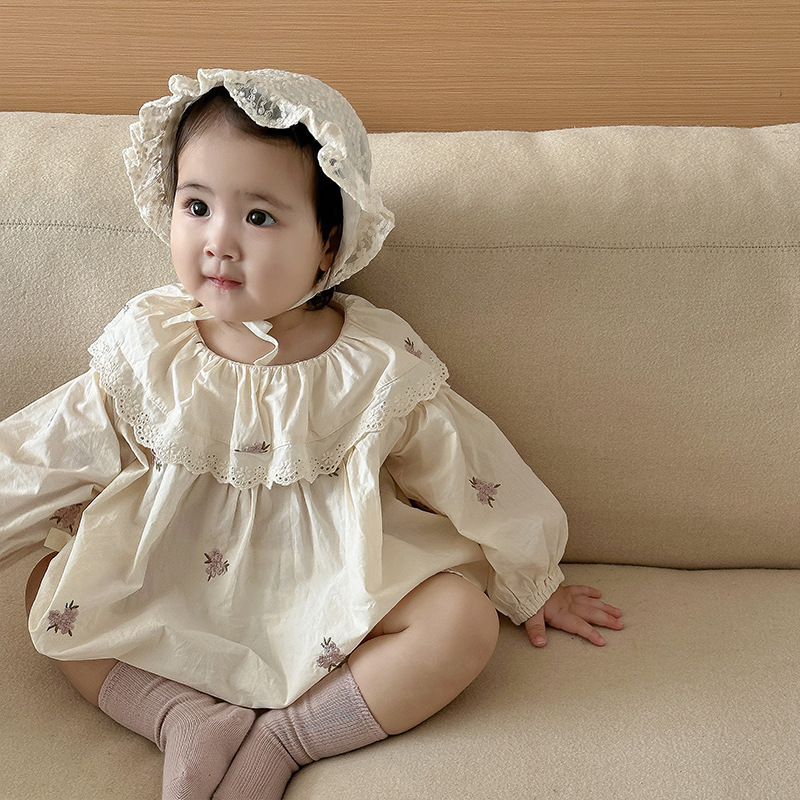 Ropa para bebés y niños pequeños, ropa de primavera, ropa infantil estilo coreano, camisas bordadas para bebés, vestidos de primavera para bebés, ropa para salidas de primavera