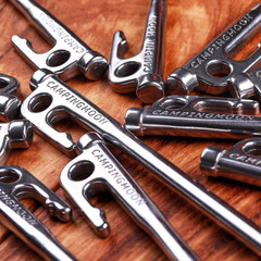 Komen Ground Nails Stainless Steel Tent Canopy Fixing Pole Camp Nails Material Forged from Stainless Steel for Strength