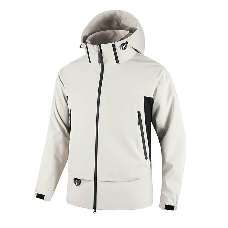 Chaqueta de asalto de tendencia para hombres y mujeres primavera y otoño al aire libre desmontable chaqueta casual con capuz chaqueta impermeable para hombres