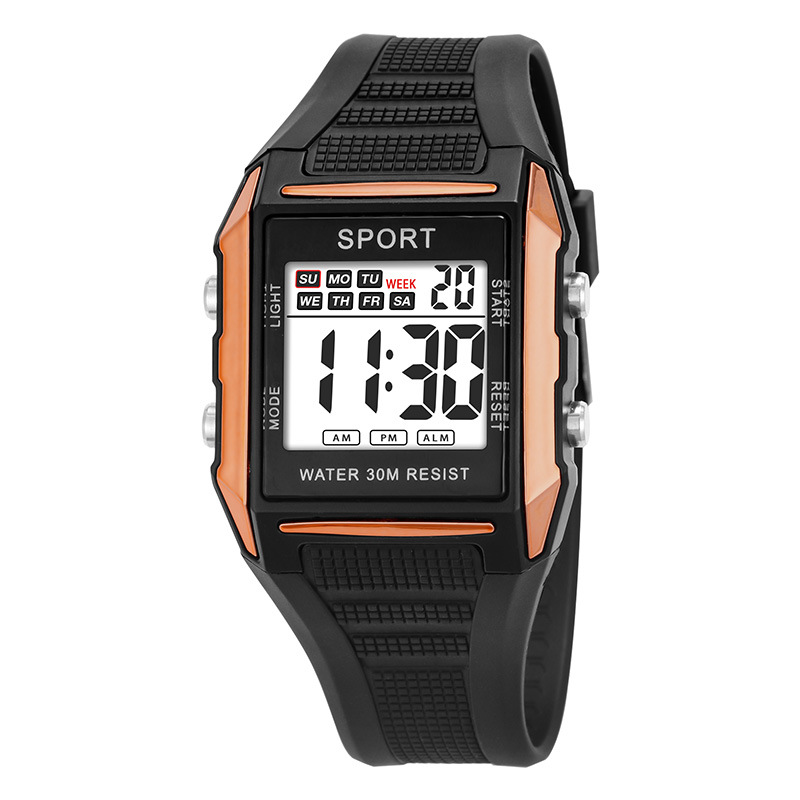 Tendencia de estudiantes al aire libre ocio cronometrador electrónico alarma multifuncional juvenil reloj electrónico de luz nocturna al por mayor