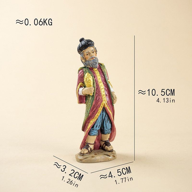 Artesanía de resina transfronteriza Creativa Natividad Grupo de pesebre Serie Estatuas 11 Decoraciones Regalos