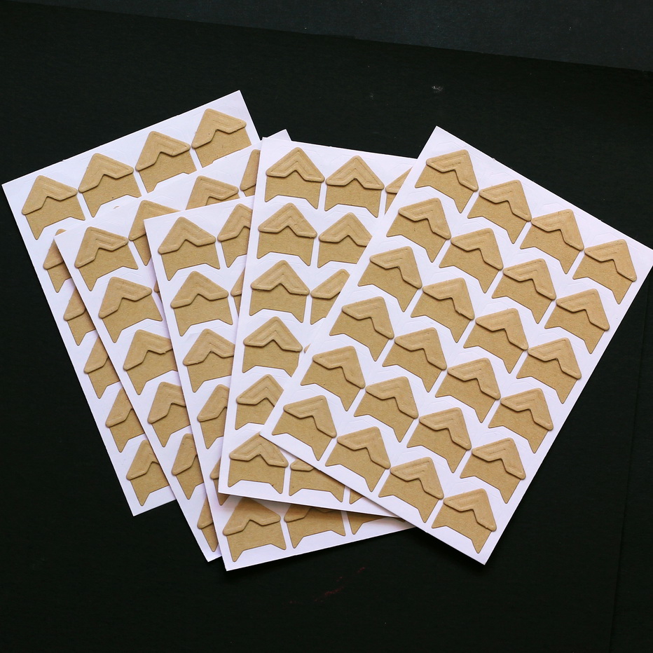 순수 크라프트지 코너 스티커 5개