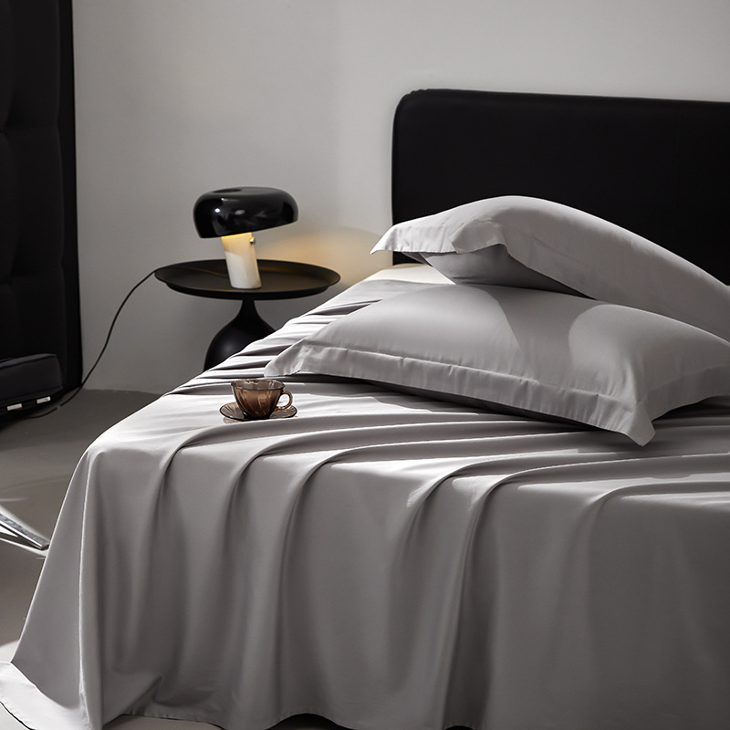 2024 lujo ligero 100 sábanas de algodón largo de algodón satin hotel hogar puede dormir desnudo sábanas de color sólido sábanas de Monet