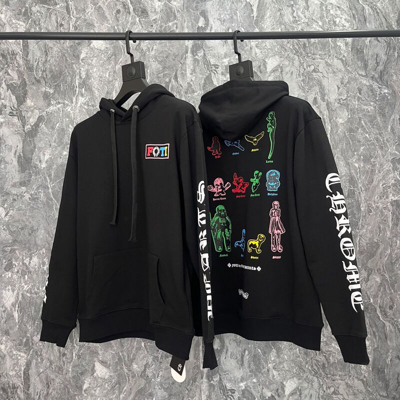 25ss正确版Chrome Hearts 克罗伈十字架连帽卫衣百搭潮流时尚批发|undefined