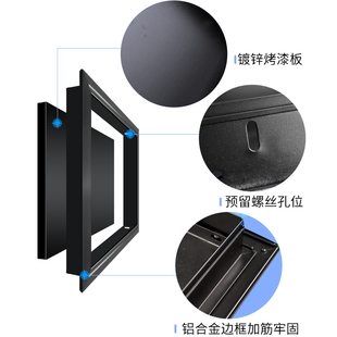 Finished Aluminum Alloy Black Inspection Port Cover Ceiling Air Conditioning Ceiling Sewer Pipe Maintenance Inspection Port Decoration