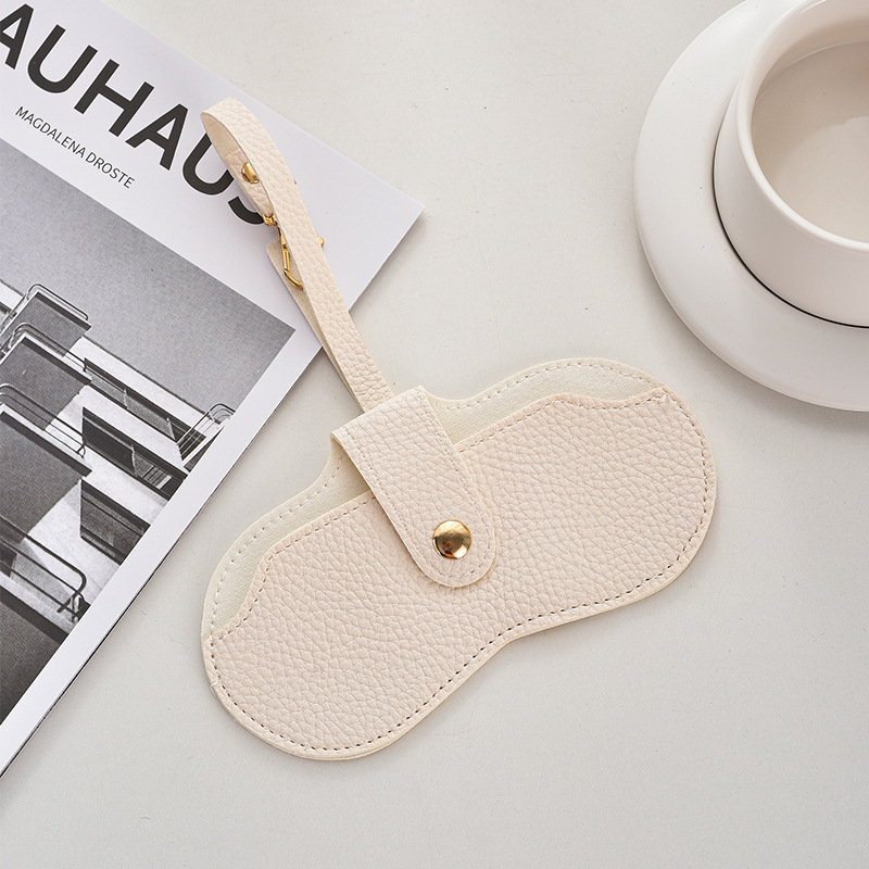 40g Weight Glasses Pouch Classification Pu Leather Material Solid Color Pattern Unisex Gender Vintage Style, Simple Style Style Vintage Style Simple Style Solid Color Pu Leather Unisex Glasses Pouch 6