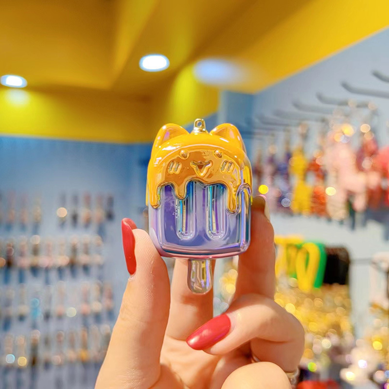 Cartoon gelatina galvanizada llavero colgar bolso de pareja llavero colgar caricatura delicada colgar