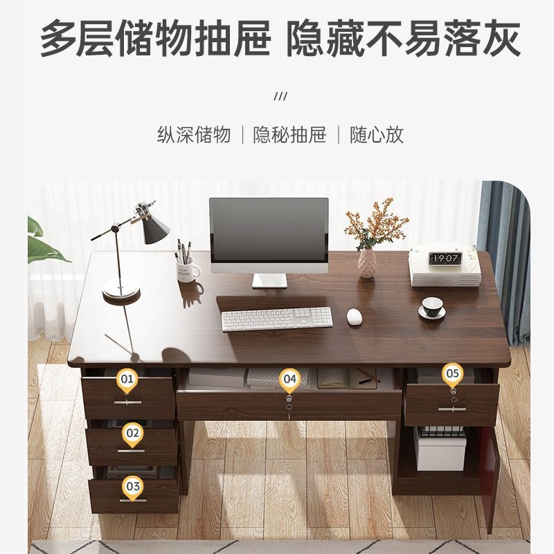 Escritorio de computadora Escritorio simple y moderno hogar Escritorio de estudiante Dormitorio Escritorio de oficina con cerradura