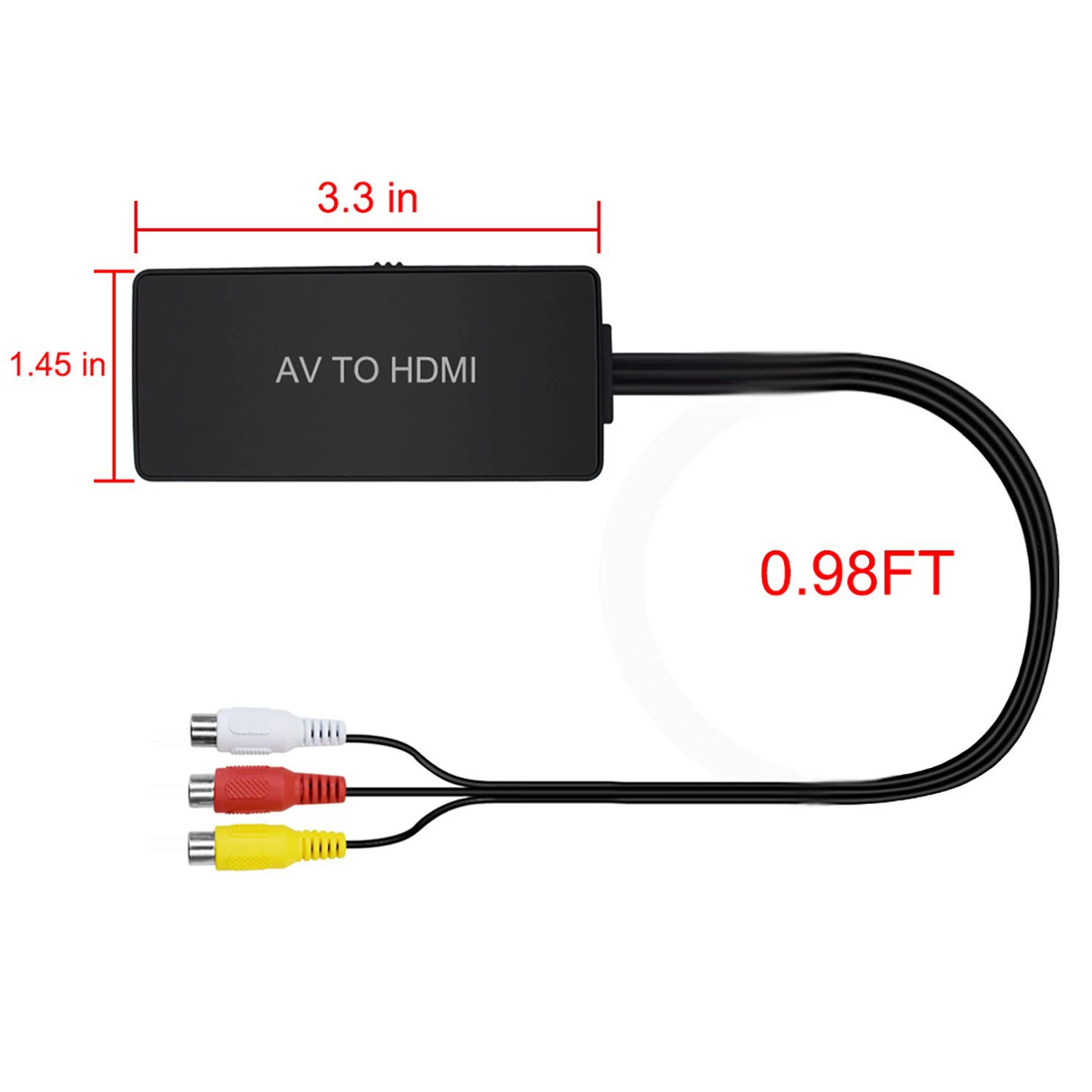 AV на HDMI конвертер для PS1, PS2, PS3, STB, Xbox, VHS, VCR, Blu-ray/DVD (AV→HDMI)
