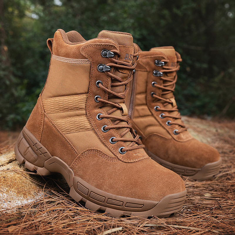 Botas de combate transfronterizas de tamaño grande para hombres al aire libre Botas de montaña Botas tácticas para hombres Botas de desierto Botas de hombre