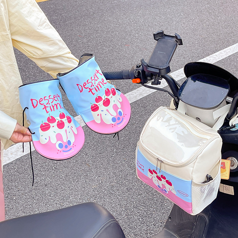 [체리푸딩-2종세트] 걸이가방 + 자외선 차단장갑