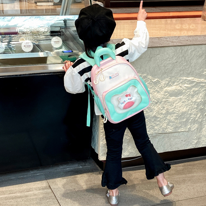 Caricatura encantadora mochila de niña 2025 nuevo bebé mochila de jardín de infantes mochila transpirable preescolar