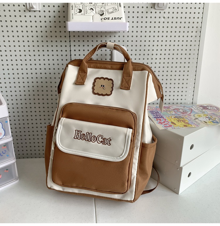 Kids Backpacks Women's Ins Trend Japanese Harajuku Style Personality Contrast Color Student Backpack Casual Simple Small Backpack_voghion.com