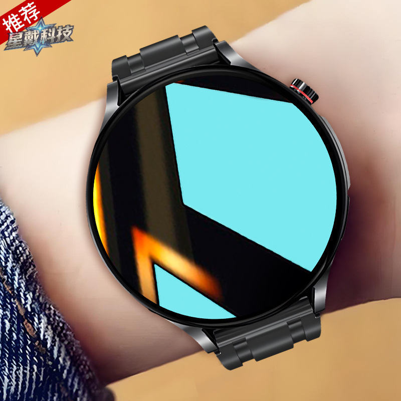 Smart Watch with Round Dial, Voice Interaction, Bluetooth Connection, Sports Watch with Touch Screen, Large Screen, Huaqiangbei Watch