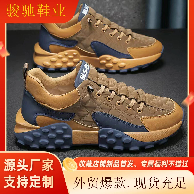 Оптовая продажа для внешней торговли: Новые мужские дышащие спортивные кроссовки 2025 года в корейском стиле, низкие кроссовки для бега, модные кроссовки на толстой подошве (dad shoes)