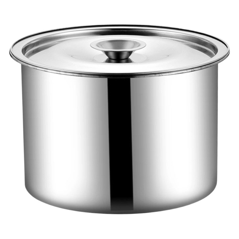 304 de acero inoxidable miso comercial Hotel suministros espesado condimento no magnético olla huevo tazón con tapa redonda condimento tarro