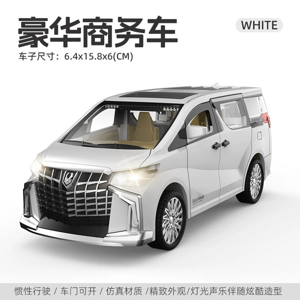White luxury business car [sound and light/inertia/door opening]