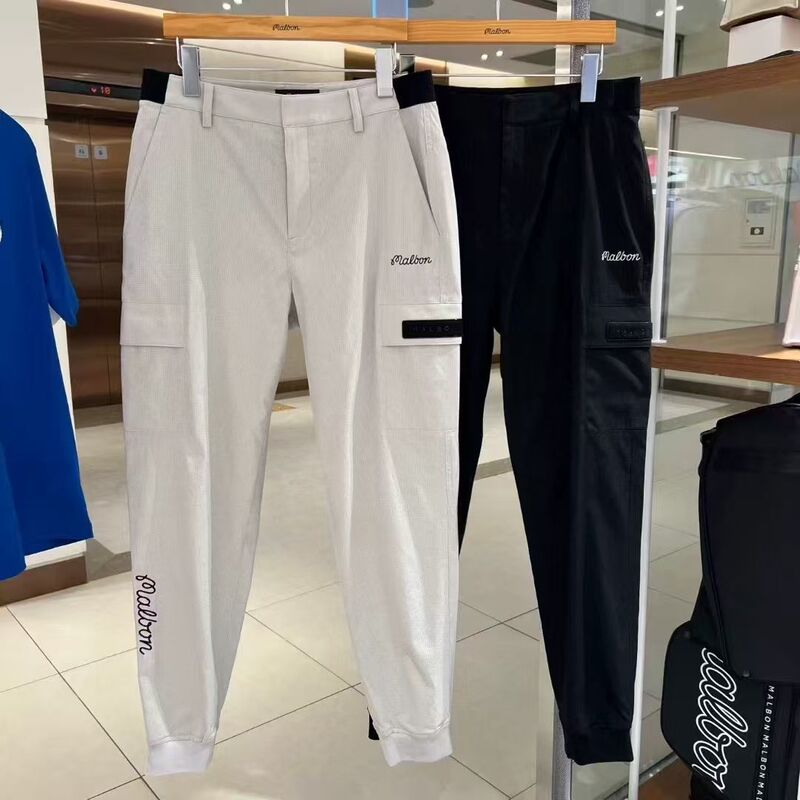 25 Autumn New Korean Style Golf Men's Clothing Jogger Letter Casual Sports Cool Versatile Breathable Long Pants
