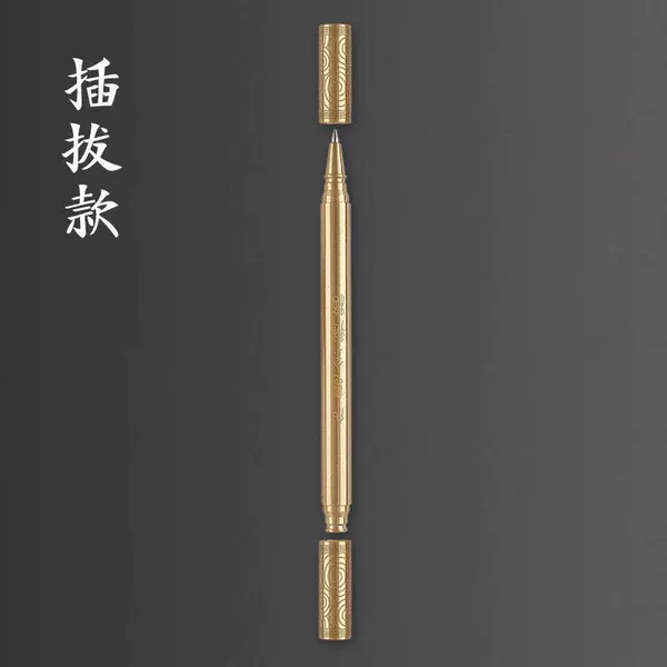 Short style - golden hoop (pull and plug style) + 6 pen refills