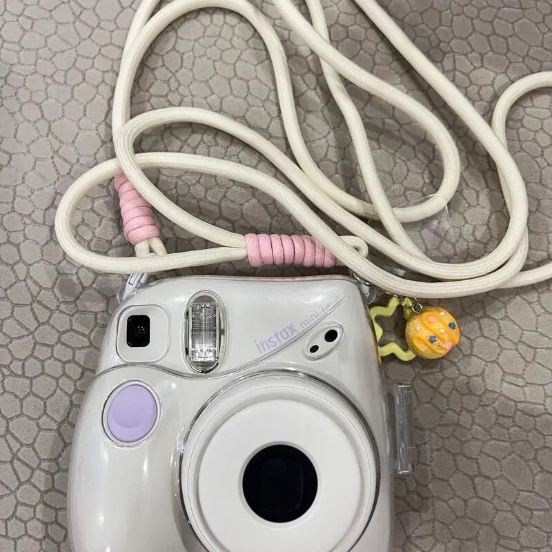 [Mini12 Transparent Case] Instax Crystal Case Polaroid Hard Shell Camera Protective Case Shell Chain Trendy