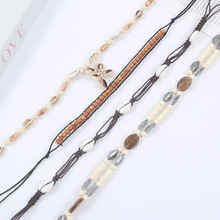 民族风手工编织细腰带长裙腰绳流苏珠饰串珠装饰波西米亚裙带配件