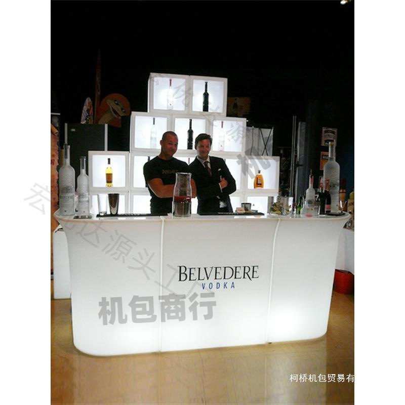 Bar Counter Table, Commercial Milk Tea Shop Water Bar Counter Set, Cocktail Mixing Station, Mobile Outdoor Illuminated Bar Counter