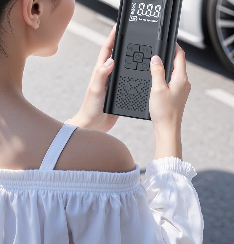 Wireless Car Air Pump, Intelligent Digital Display, Preset Tire Pressure, Full Stop, Fast Charging, Convenient Home Air Pump