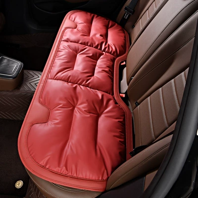 four seasons universal suit car — Seat cushion, seat cover - volcanic-red-anti-fouling-leatherlong-rear-seat-soft-and-comfortable