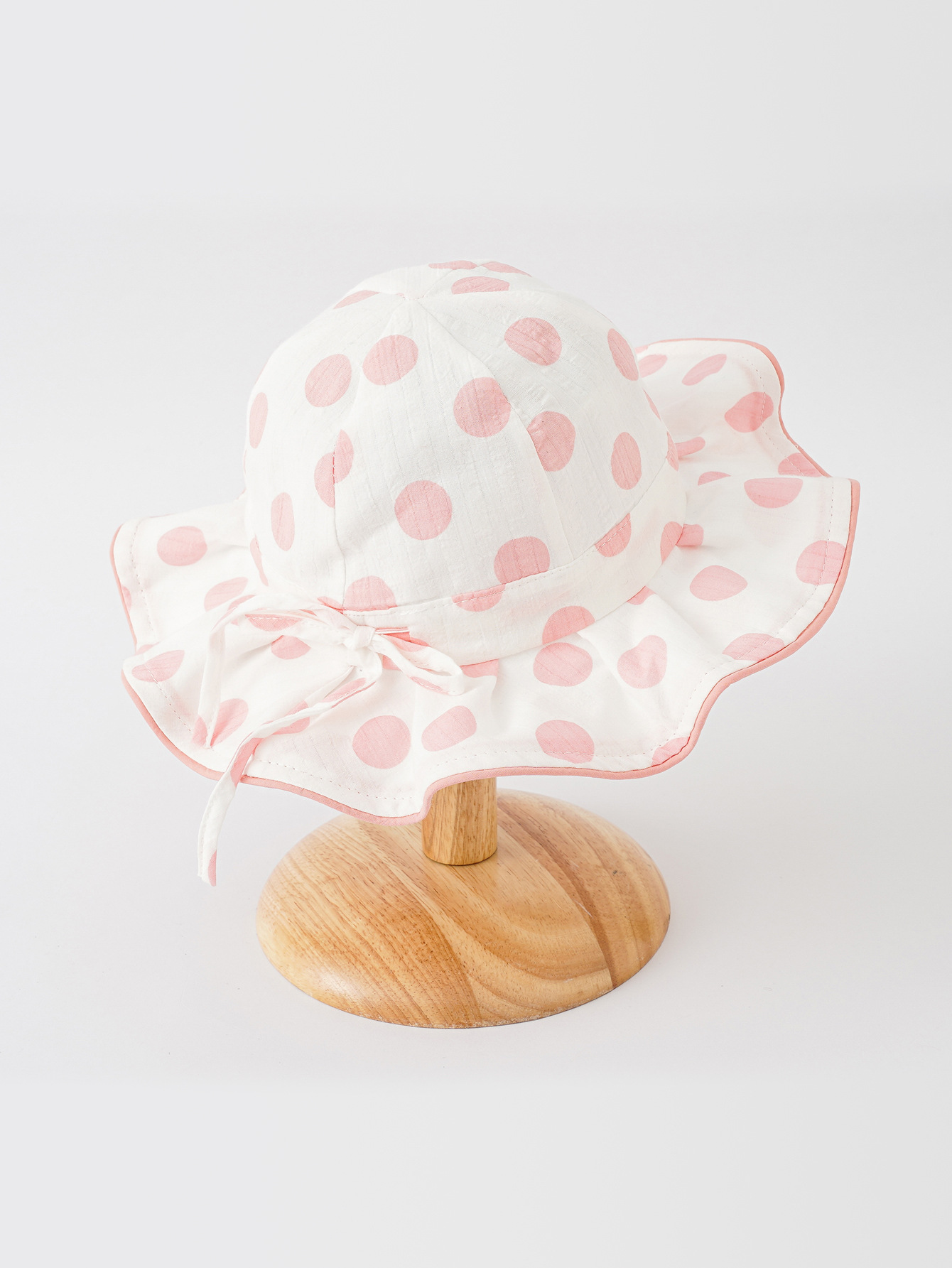 2023 nuevo bebé fresco Polka Dot bebé versátil protección solar pescador sombrero image 3
