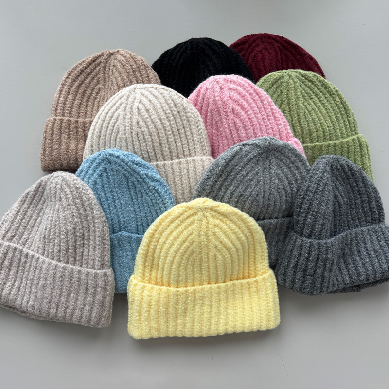 Beanie Autumn and Winter Warm Knitted Hat Cross-Border Winter Knit Hat Korean Style Fashionable Versatile Cold Weather Hat Trendy Wholesale Beanie Autumn and Winter Warm Knitted Hat Cross-Border Winter Knit Hat Korean Style Fashionable Versatile Cold Weather Hat Trendy Wholesale