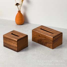 木质新中式纸巾盒家用客厅卫生纸收纳盒桌面纸盒酒店浴室抽纸盒