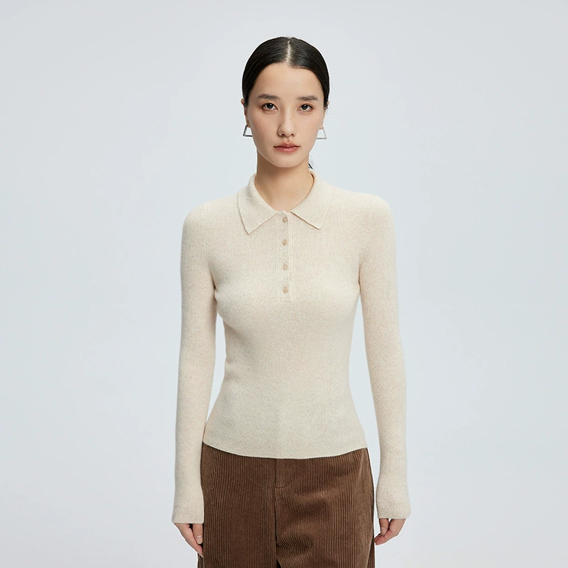 POLO ошейник кашемировый вязаный свитер женский осенний и зимний темперамент тонкая рубашка внутри шерстяной рубашки