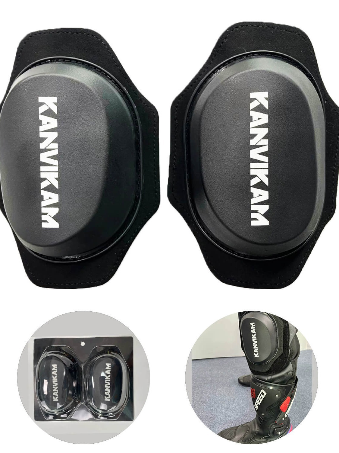 Kanvikam bolsa de molienda motocicleta equipo de protección pista especial slider flexión bolsa de molienda protección de la rodilla montar bloque de desgaste