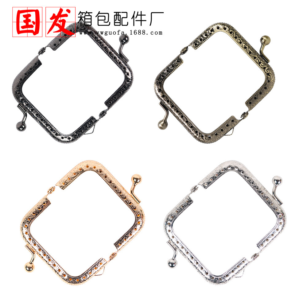 6,5 cm máquina de relieve cuadrada golpea Jinbu坑 mini oro   Fábrica directa de accesorios de maletas de China