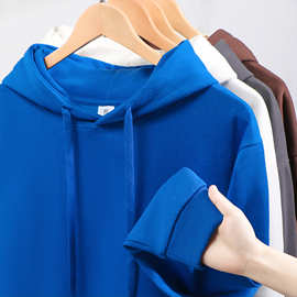 直播货源320克华棉潮牌宽松秋冬卫衣男女同款帽衫连帽落肩款上衣