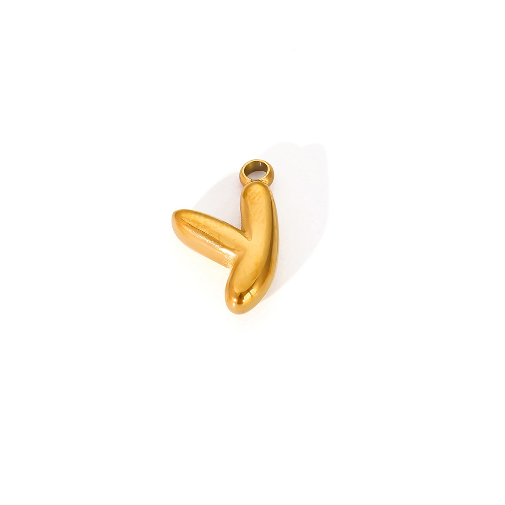2g Weight Pendant Jewelry Making Type 12*8mm Jewelry Making Size DIY Jewelry Accessories Classification 1 Piece Quantity 304 Stainless Steel Material Letter Pattern All Seasons Season Polishing Design Vacation, Simple Style Style 1 Piece 12*8mm 304 Stainless Steel Letter Pendant 28