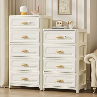 Under-Desk Storage Cabinet Household Cupboard Plastic Bedroom Sundry Storage Cabinet Bedside Table Living Room Multi-Functional Drawer Cabinet