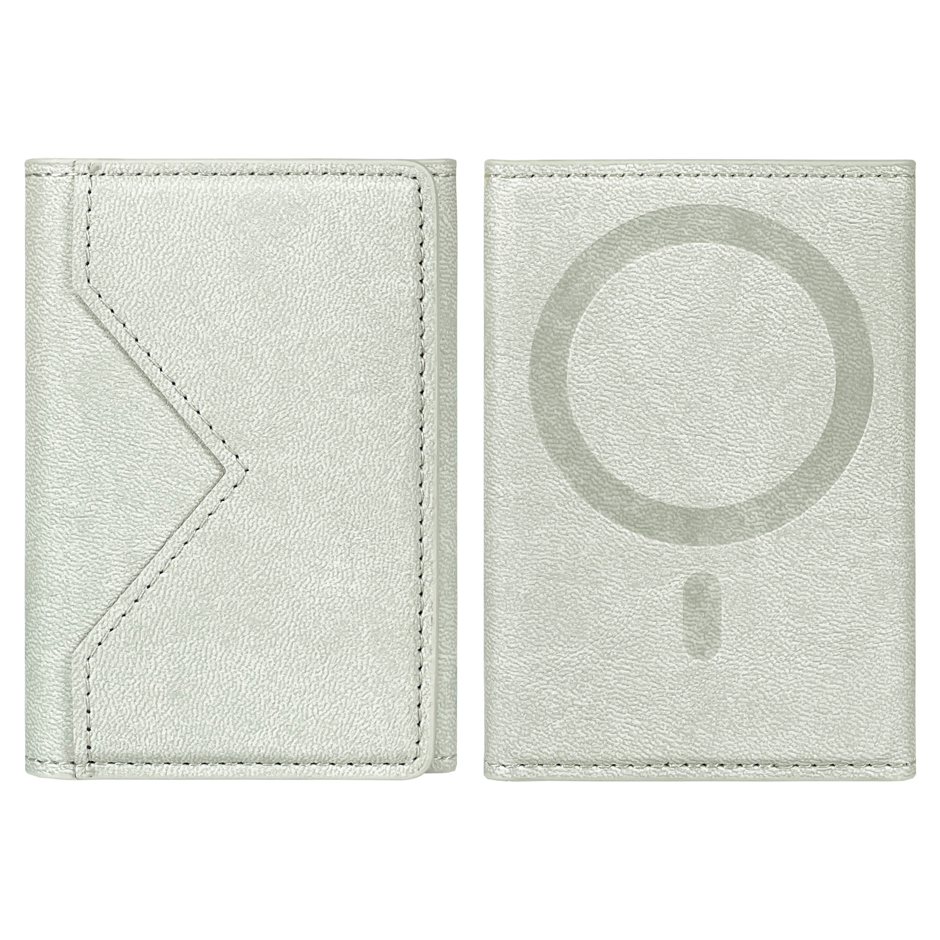 Adecuado para Apple iphone tarjetero con tres tapones magnéticos plegables súper magnéticos monedero con tarjetero