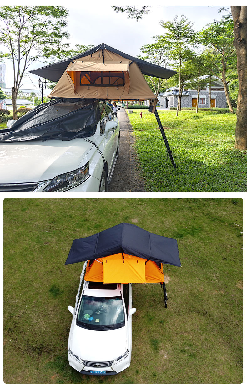 Weipai Car Roof Tent, No Setup Required, Quick Setup Car Tent, Soft-Top Folding Camping Car Roof Tent for Self-Driving Tours