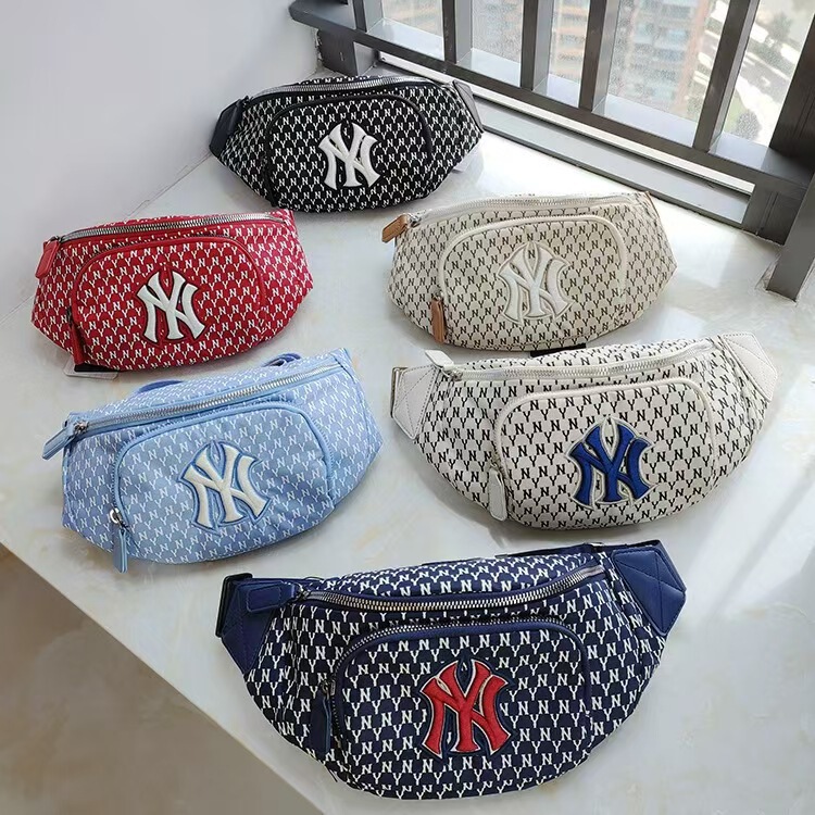 Korean Mlb New Classic Vintage Waist Bag Ny Yankees Unisex Shoulder Crossbody Bag Sports Fashion Trend