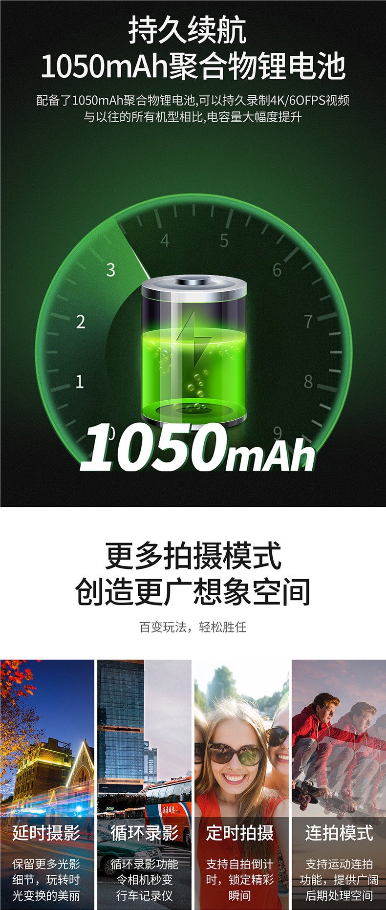 5K Sports Camera Anti-Diving Camera Motorcycle Bicycle Helmet Riding Anti-Shake High-Definition Dual-Screen Recorder
