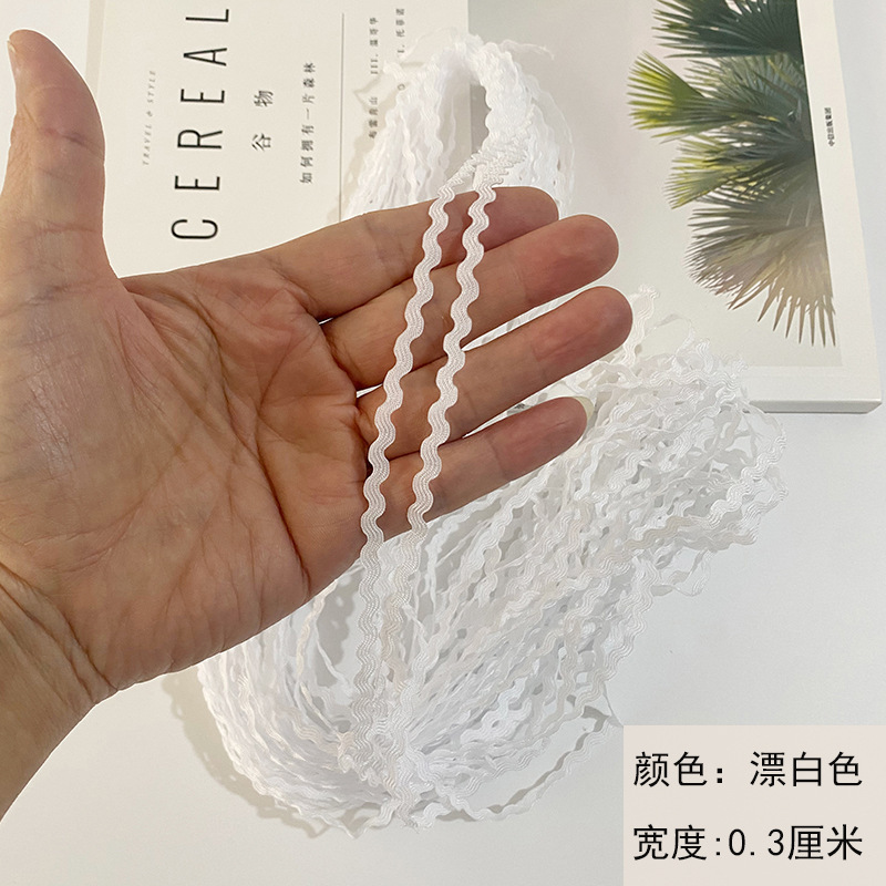 0,3 CM en forma de S correas de encaje marinero con sofá, decoración de cortina, encaje, accesorios de ropa de bricolaje hechos a mano