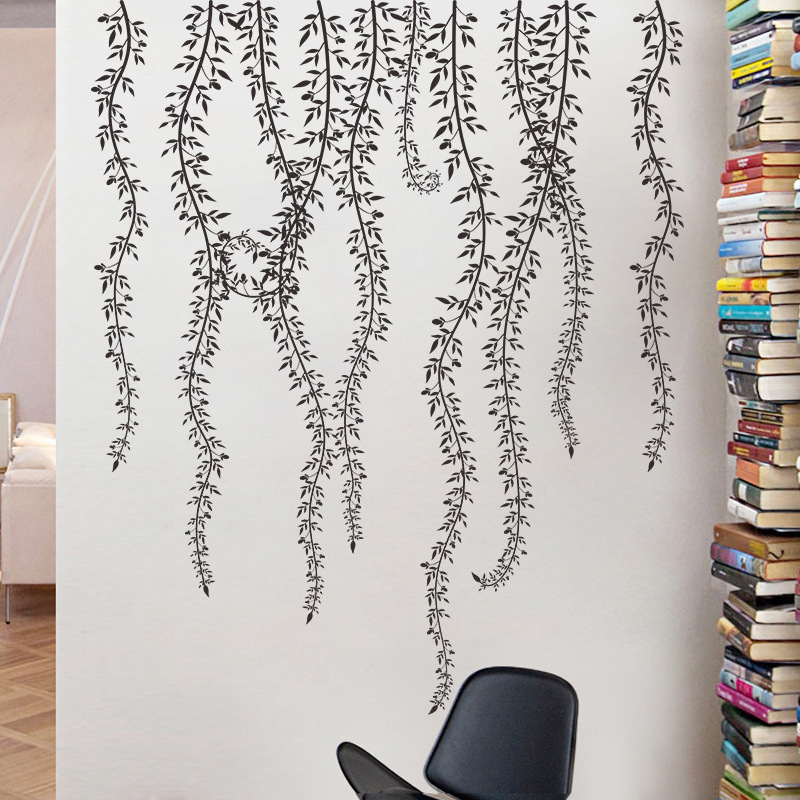 Wholesale Black Rattan Branches Bedroom Porch Wall Stickers Nihaojewelry display picture 5