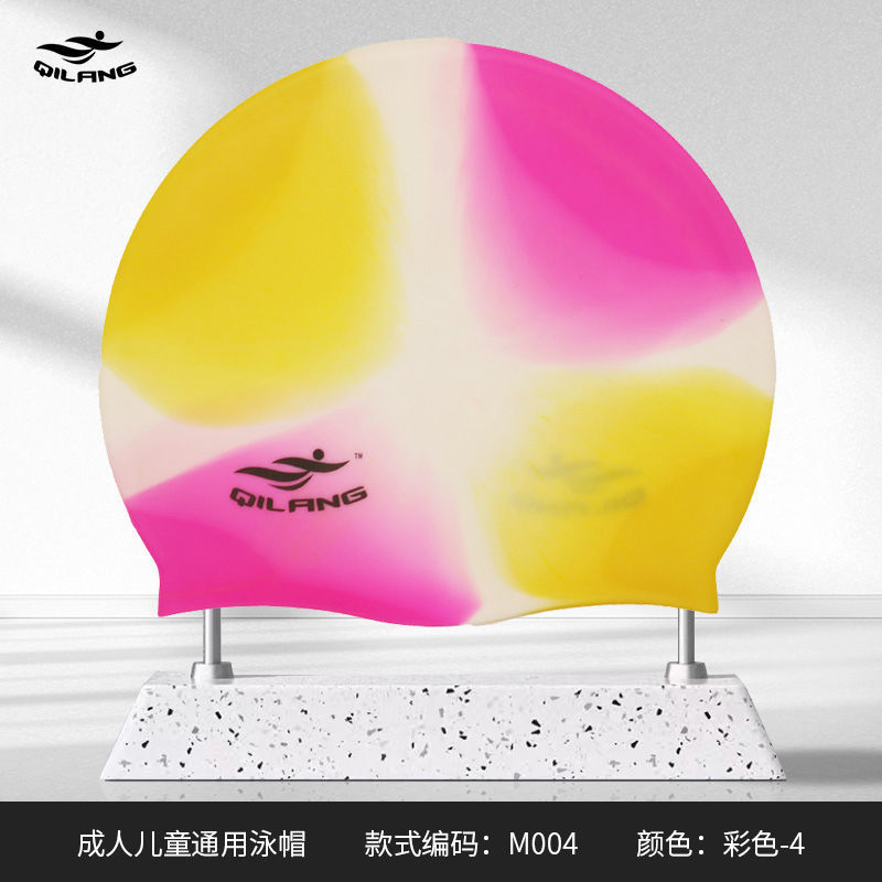 Adultos y niños sombreros de silicona personalizados logotipo de impresión de dibujo de muestra OEM sin estrangular sombreros de buceo fuente de trabajo