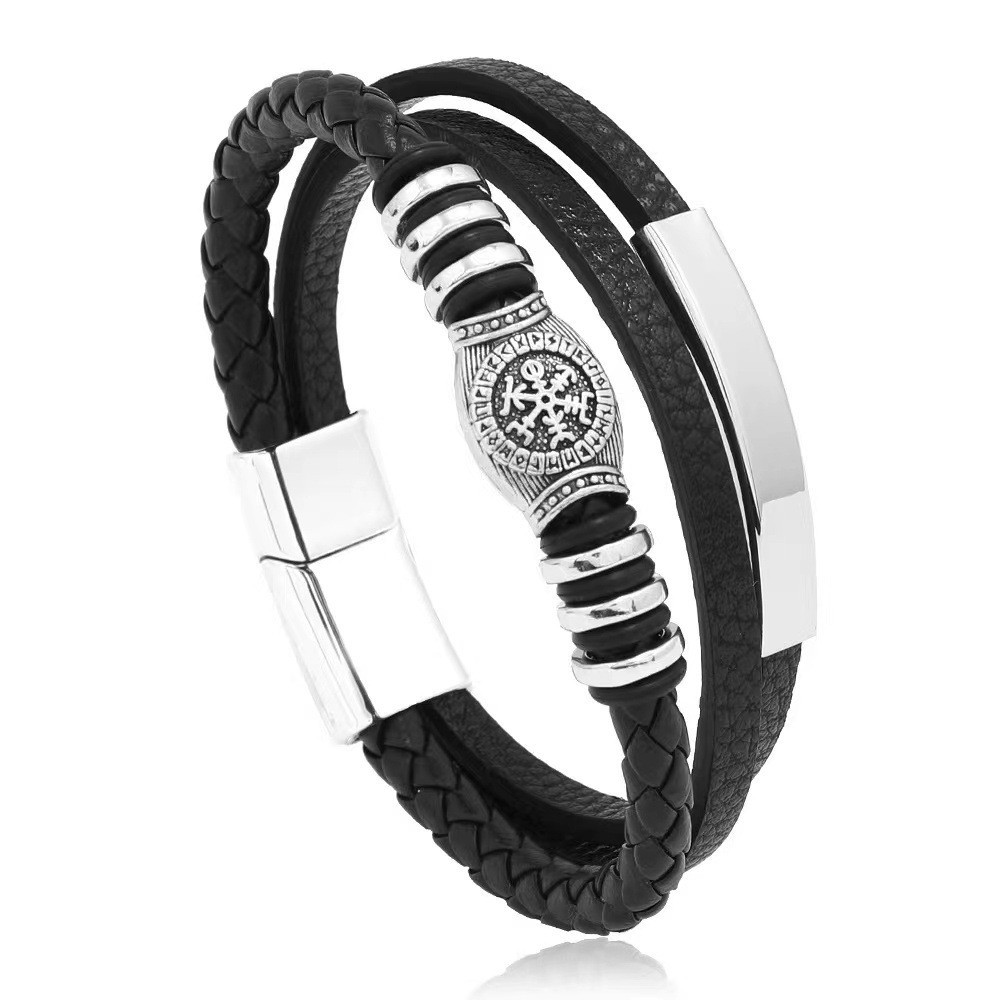 Men’s Braided Leather Bracelet, Waterproof & Hypoallergenic, Comfortable Daily Wear. Classic Rugged Style, Symbol Of Courage & Taste. A Warm, Meaning_voghion.com