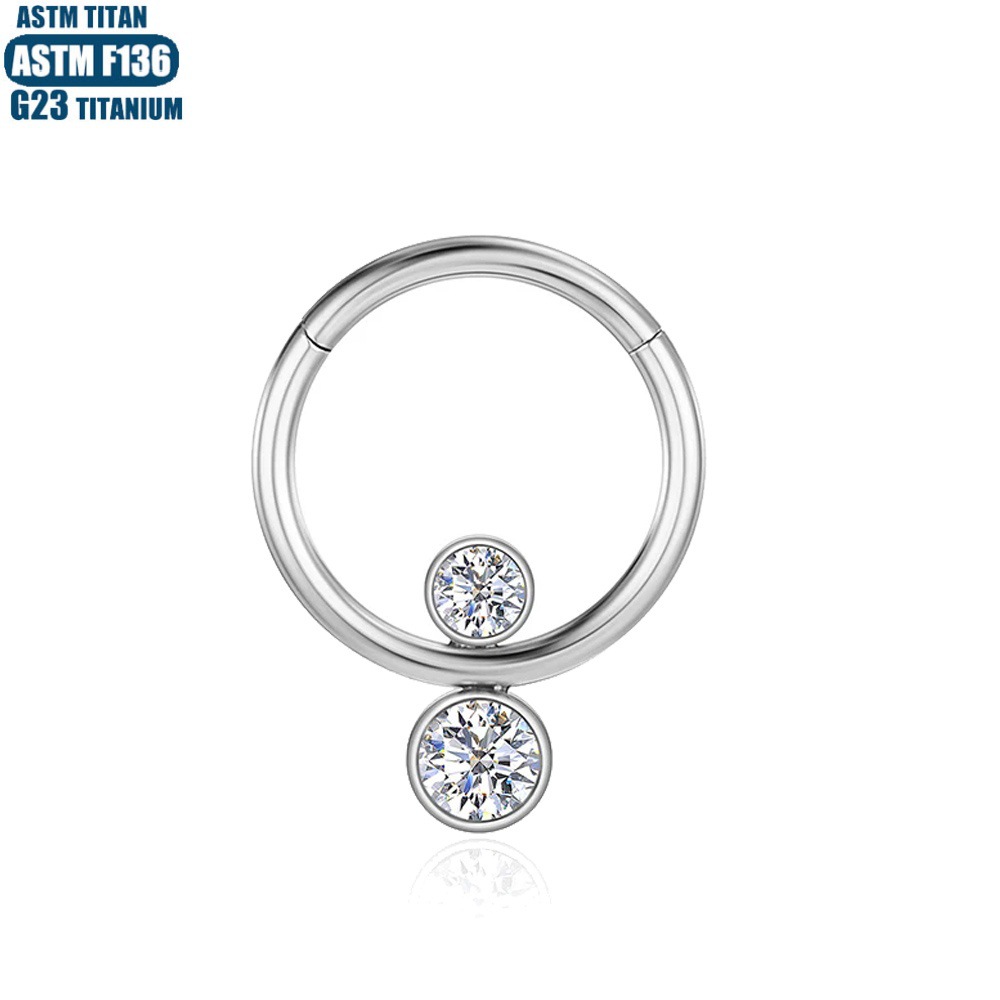 Silver pointed spike labret stud material detail