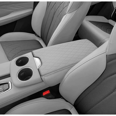 Suitable for Changan UNIZ armrest box pad central control upgrade plus cotton pad elbow support anti-wear protective cover supplies car accessories (Armrest box pad) - changan-uni-z-gas-gray