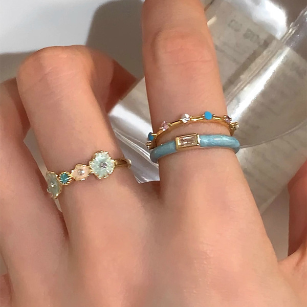 Mint blue enamel
